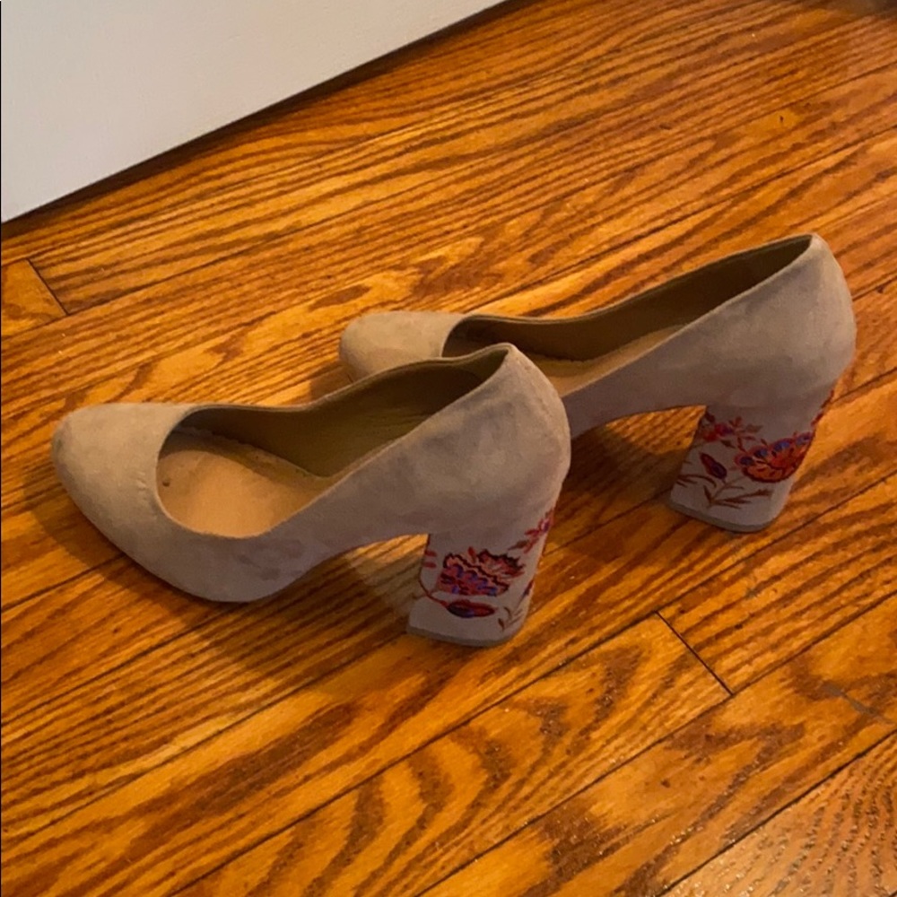 Floral nude heels